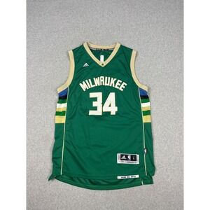 Milwaukee Bucks Basketball Jersey Mens L Green  Antetokounmpo Adidas Swingman